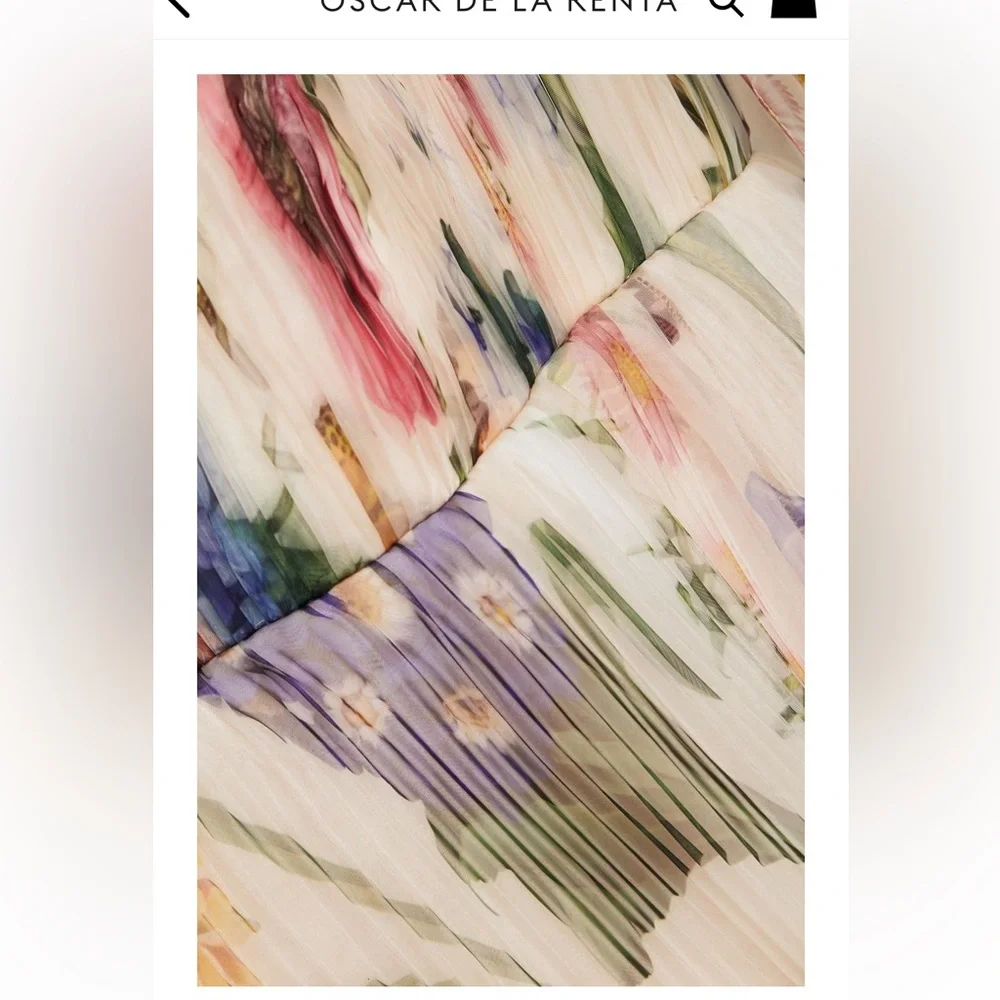 Oscar de la Renta Floral Maxi Dress - Multicolor - Picture 3 of 10
